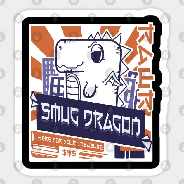 Smug Dragon Sticker by WeirdedBeardo